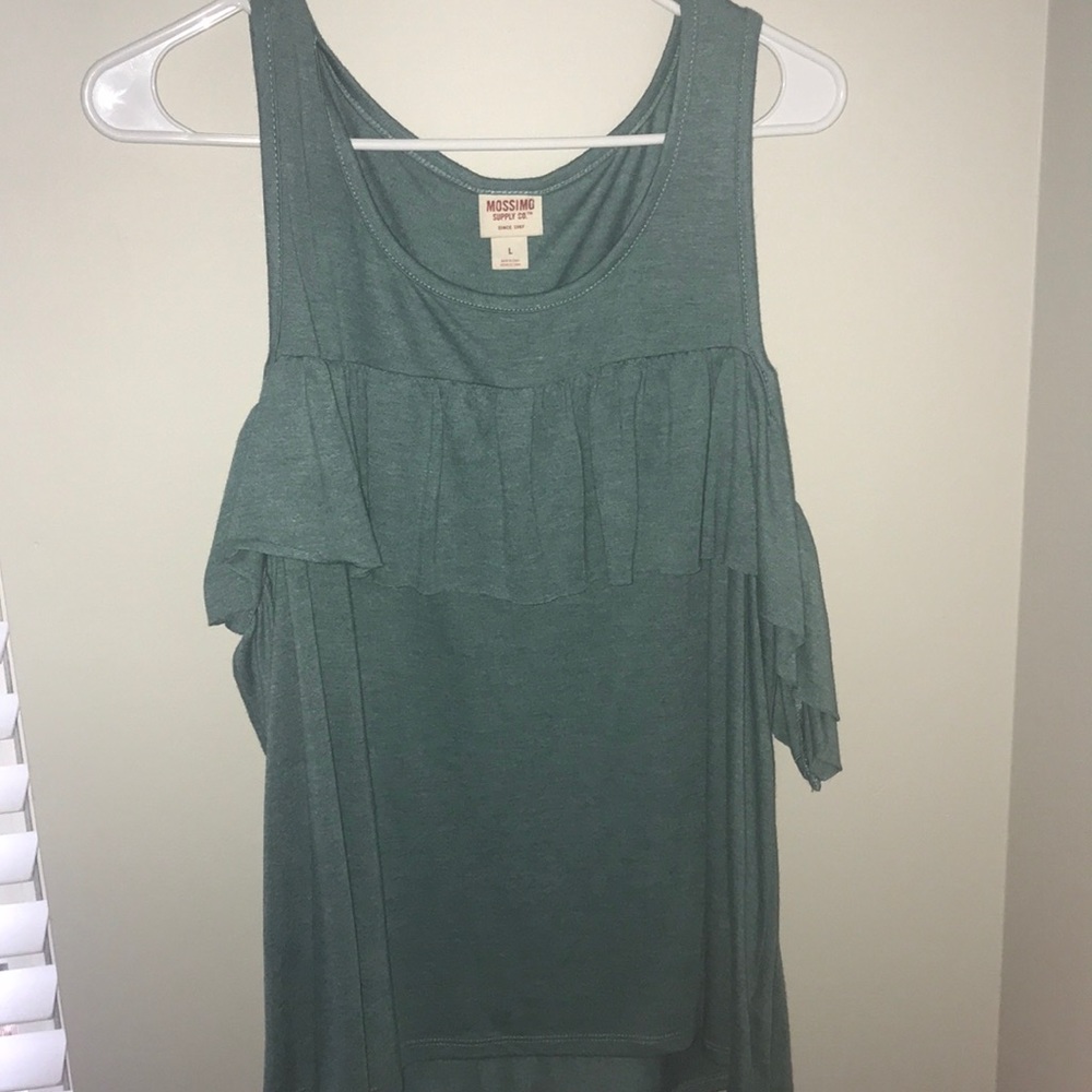 Off the shoulder coral top